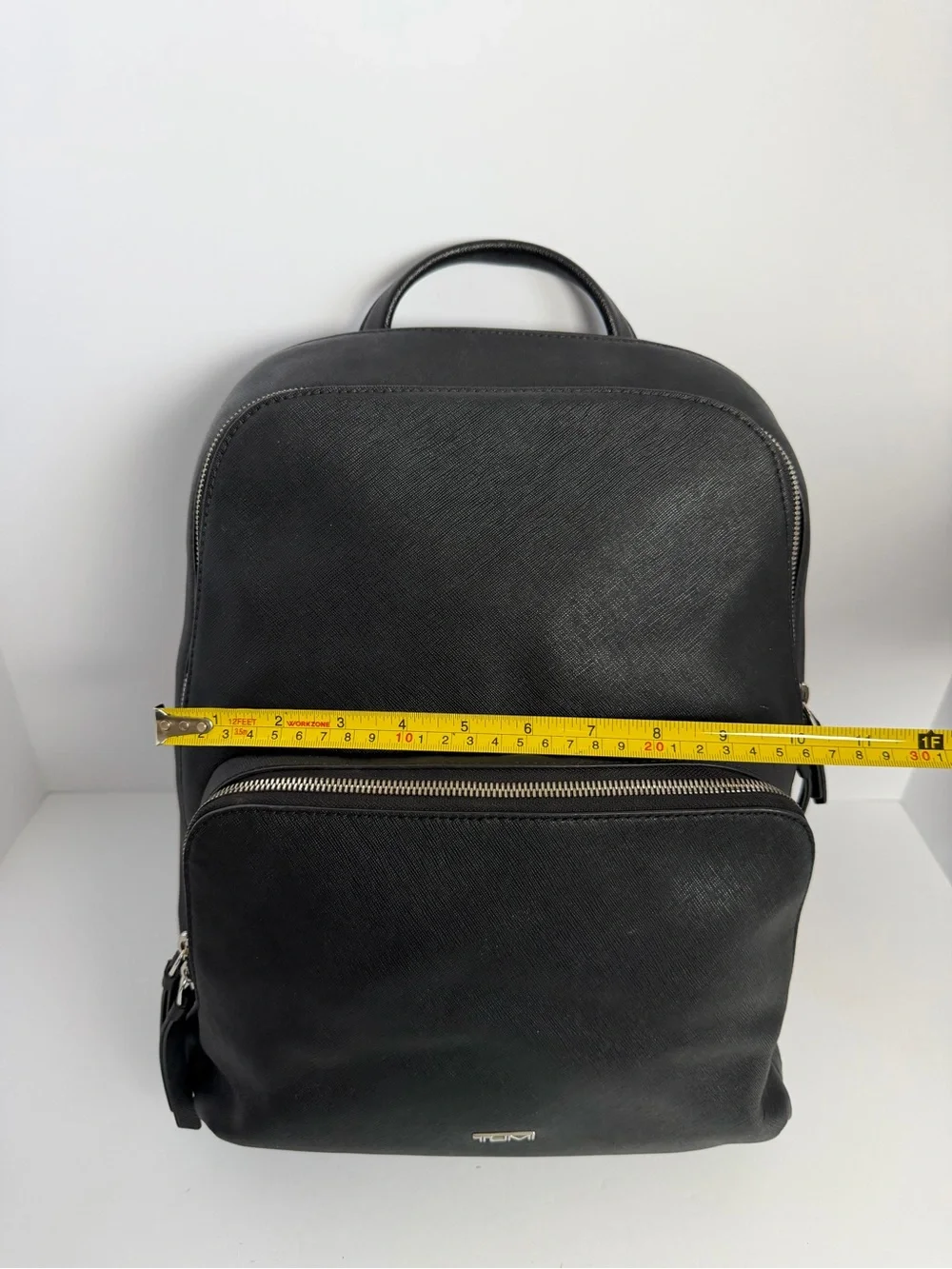 Tumi Black Leather Backpack